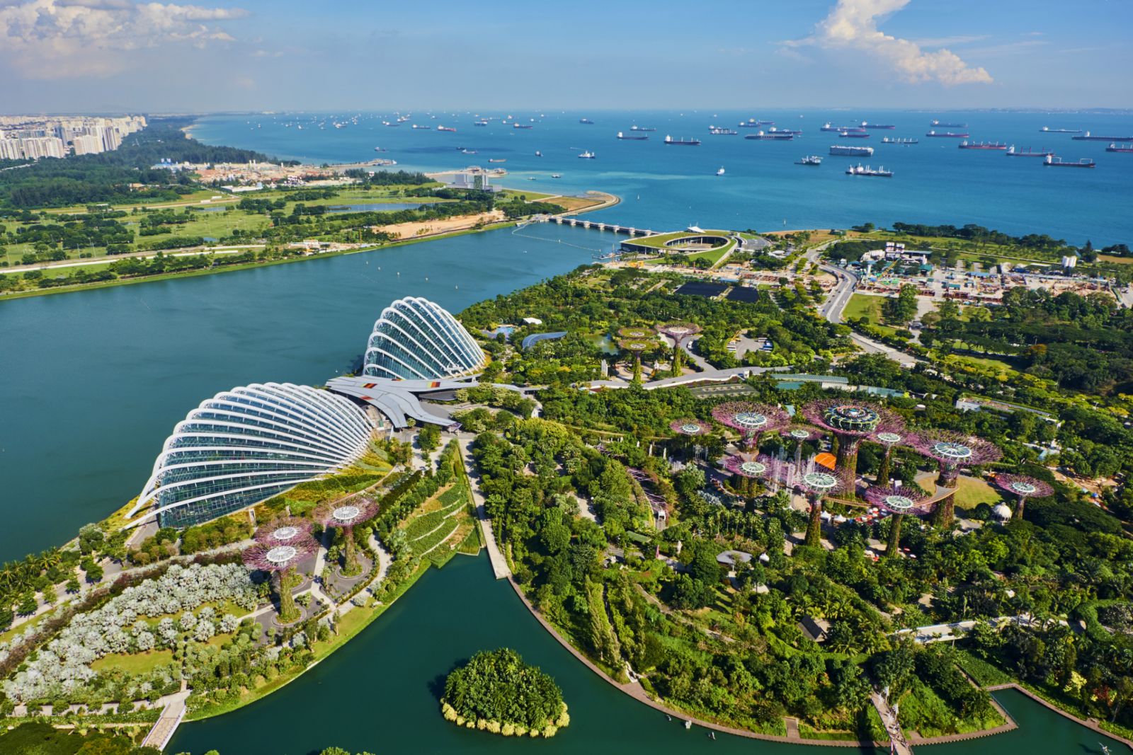 Singapore, Marina Bay, Garden By the bay, botanic garden, Supertree Grove and Cloud Forest